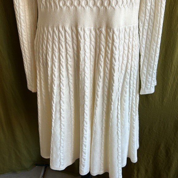 Calvin Klein Cable Knit Sweater Dress - Picture 2 of 9